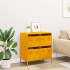 Aparador acero laminado en frío amarillo mostaza 68x39x73,5
