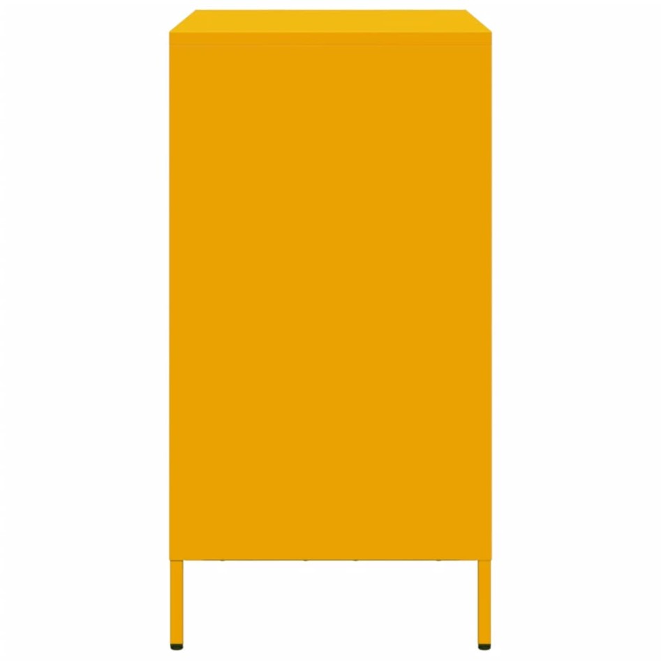 Aparador acero laminado en frío amarillo mostaza 68x39x73,5