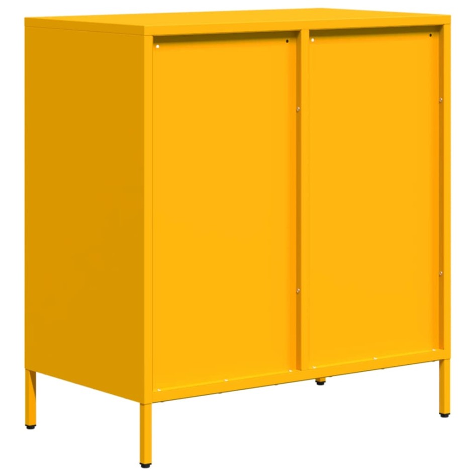 Aparador acero laminado en frío amarillo mostaza 68x39x73,5
