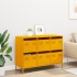 Aparador acero laminado frío amarillo mostaza 101,5x39x73,5