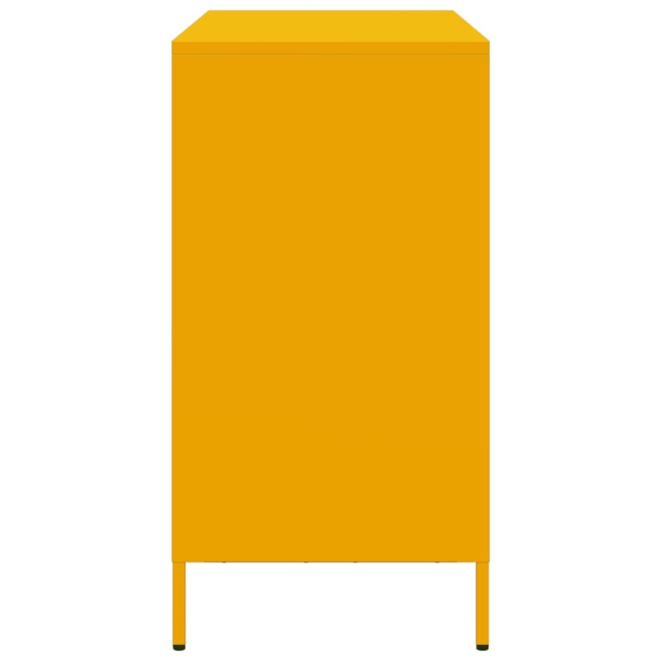 Aparador acero laminado frío amarillo mostaza 101,5x39x73,5