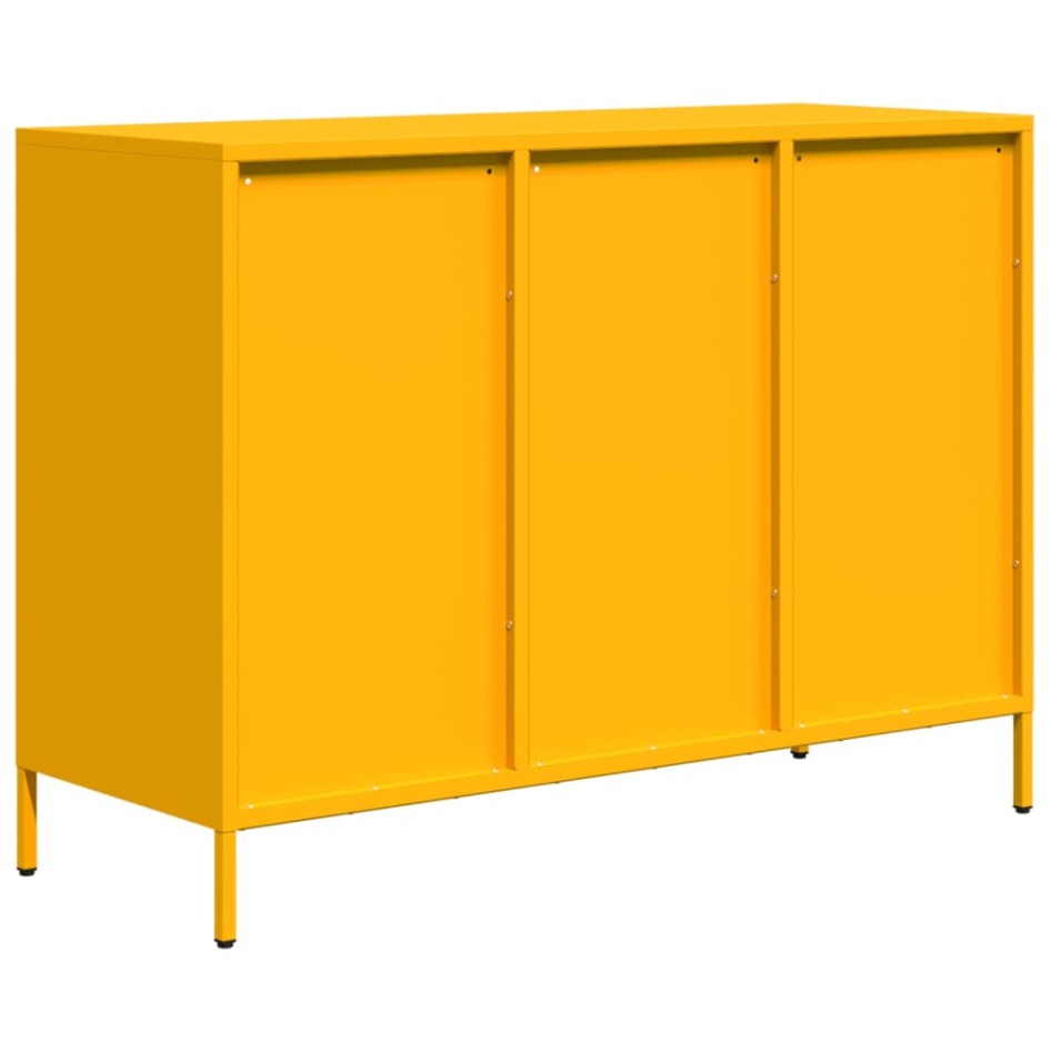 Aparador acero laminado frío amarillo mostaza 101,5x39x73,5