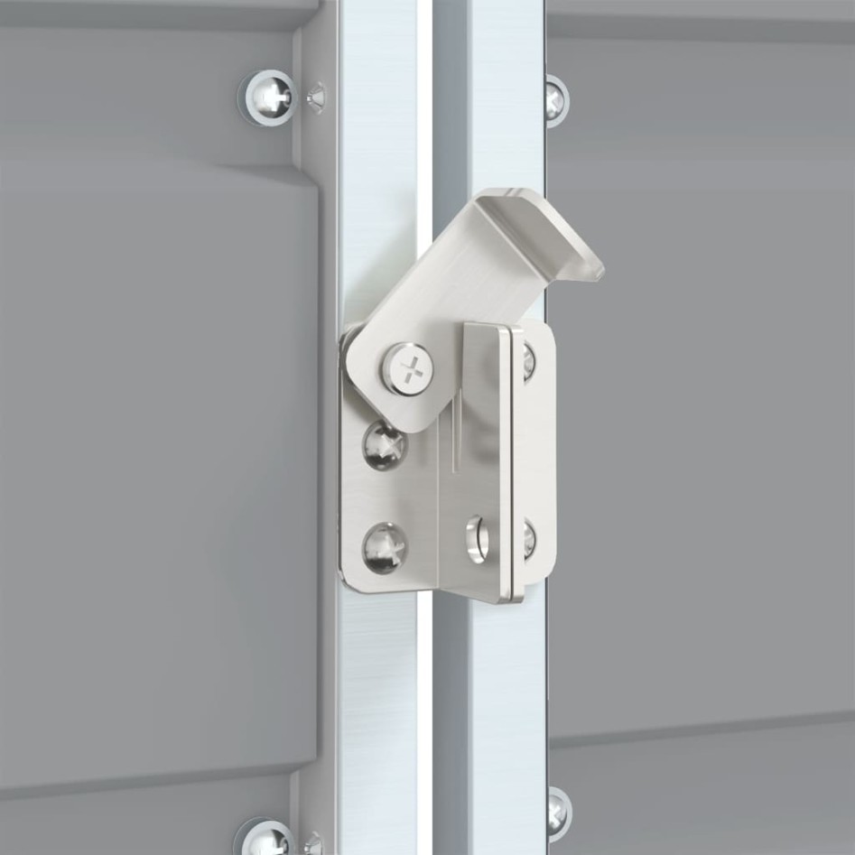 Cobertizo de 3 contenedores basura acero gris 216x81x115