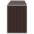 Cobertizo de 3 contenedores basura acero marrón 216x81x115