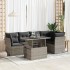 Set de muebles de jardín 6 pzas y cojines ratán sintético
