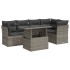 Set de muebles de jardín 6 pzas y cojines ratán sintético