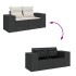 Set de muebles de jardín 5 pzas y cojines ratán sintético