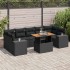Set de sofás de jardín y cojines 8 piezas ratán sintético
