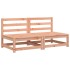 Sofás jardín sin reposabrazos 2 uds madera Douglas 70x70x67