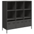 Aparador de acero negro 101,5x39x103,5