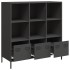 Aparador de acero negro 101,5x39x103,5