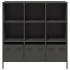 Aparador de acero negro 101,5x39x103,5