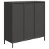 Aparador de acero negro 101,5x39x103,5