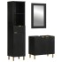 Juego de muebles de baño 3 pzas madera contrachapada