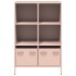 Aparador acero rosa 68x39x103,5
