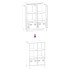 Aparador acero rosa 68x39x103,5