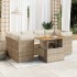 Set sofás de jardín 7 piezas y cojines ratán sintético