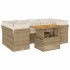 Set sofás de jardín 7 piezas y cojines ratán sintético