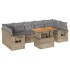 Set de sofás de jardín y cojines 8 piezas ratán sintético