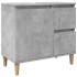 Set muebles de baño 2 piezas madera contrachapada gris