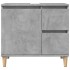 Set muebles de baño 2 piezas madera contrachapada gris