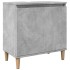 Set muebles de baño 2 piezas madera contrachapada gris