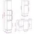 Set muebles de baño 2 piezas madera contrachapada gris