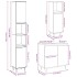 Set muebles de baño 2 piezas madera contrachapada gris