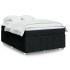 Cama box spring con colchón tela negro 160x200