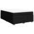 Cama box spring con colchón tela negro 160x200