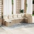 Set sofás de jardín 7 piezas y cojines ratán sintético