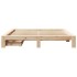 Estructura de cama sin colchón madera maciza de pino 200x200