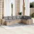 Set de sofás de jardín y cojines 8 piezas ratán sintético