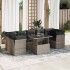 Set de sofás de jardín y cojines 8 piezas ratán sintético