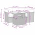 Set comedor de jardín 5 piezas y cojines ratán sintético