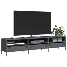 Mueble de TV acero laminado en frío antracita 202x39x43,5