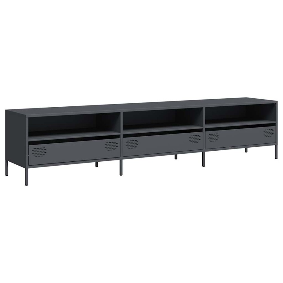 Mueble de TV acero laminado en frío antracita 202x39x43,5