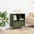 Aparador de acero laminado en frío verde oliva 68x39x73,5