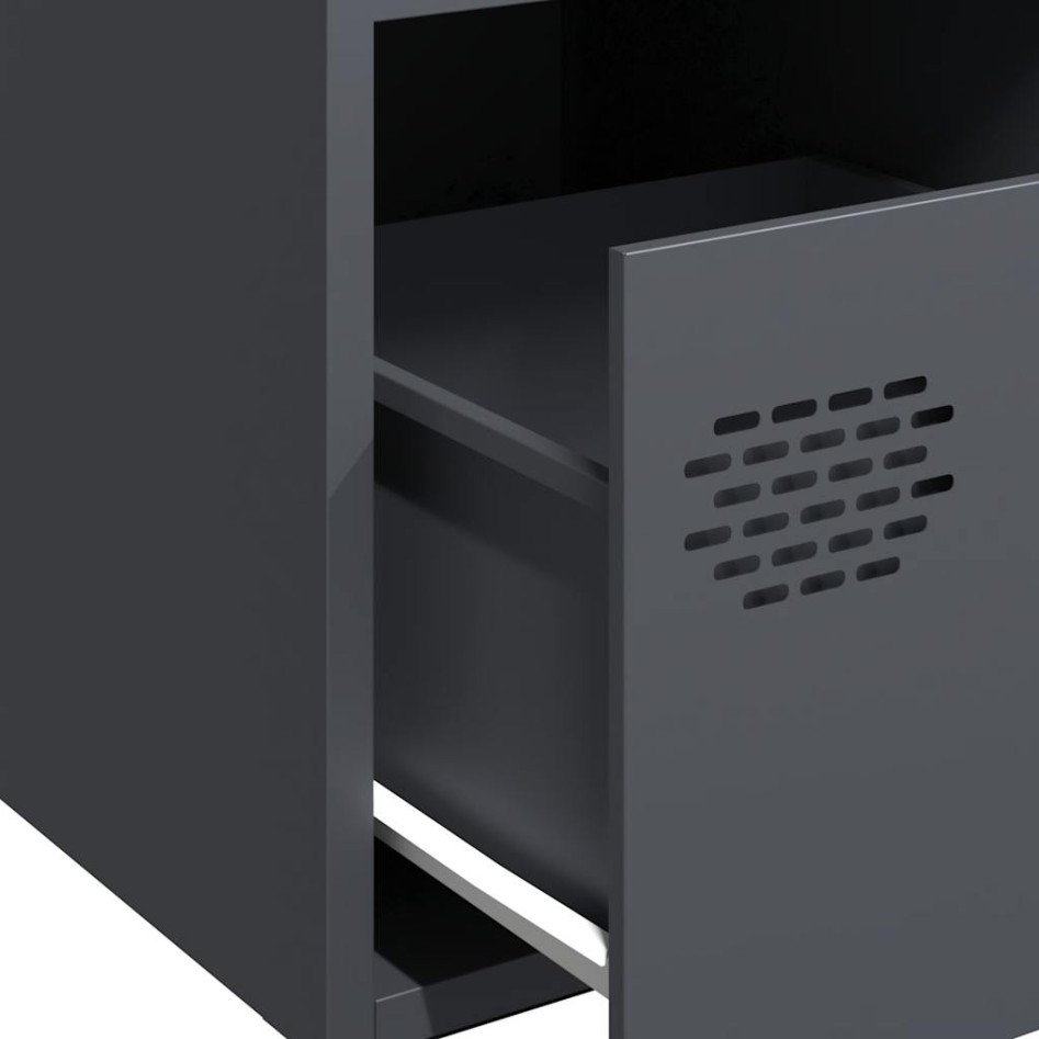 Aparador de acero laminado en frío antracita 68x39x73,5