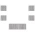 Muebles de TV de pared con luces LED 5 piezas gris