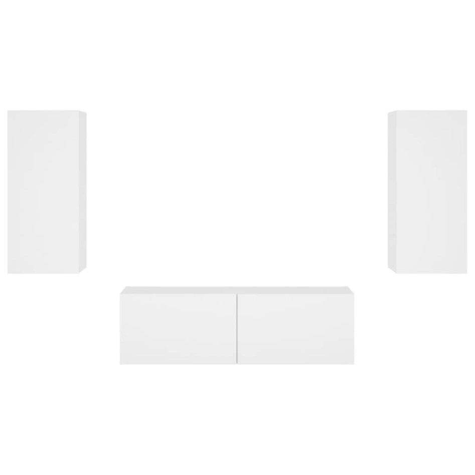 Muebles de TV de pared con luces LED 3 piezas