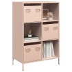 Aparador de acero rosa 68x39x103,5 cm