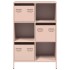 Aparador de acero rosa 68x39x103,5