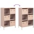 Aparador de acero rosa 68x39x103,5