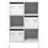 Aparador de acero blanco 68x39x103,5