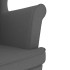 Sillón con taburete reposapiés tela gris