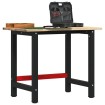 Banco de trabajo madera maciza de roble 100x60x81,5 cm