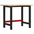 Banco de trabajo madera maciza de roble 100x60x81,5