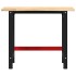 Banco de trabajo madera maciza de roble 100x60x81,5