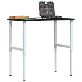 Banco de trabajo madera roble marrón oscuro 100x60x(71,5-98)